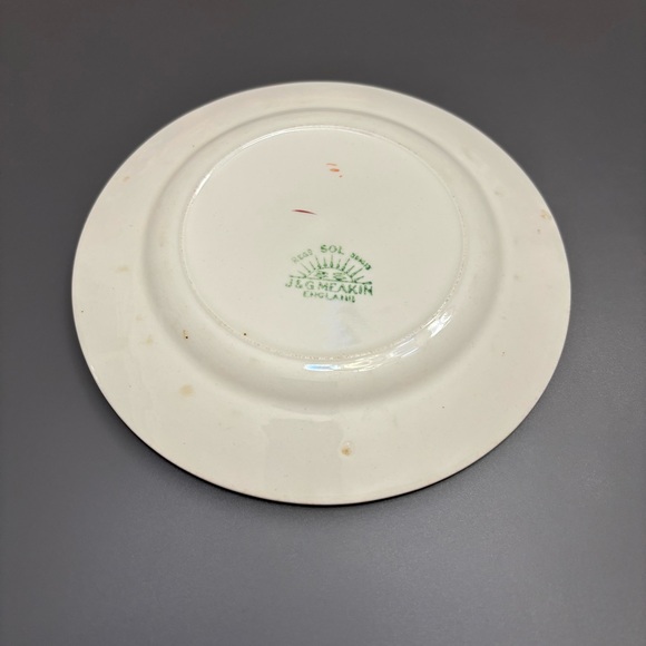 JG MEAKIN appetiser plates 6” SOL SUN 391413 FLORAL lot of 4 VNTG made England - Picture 10 of 14
